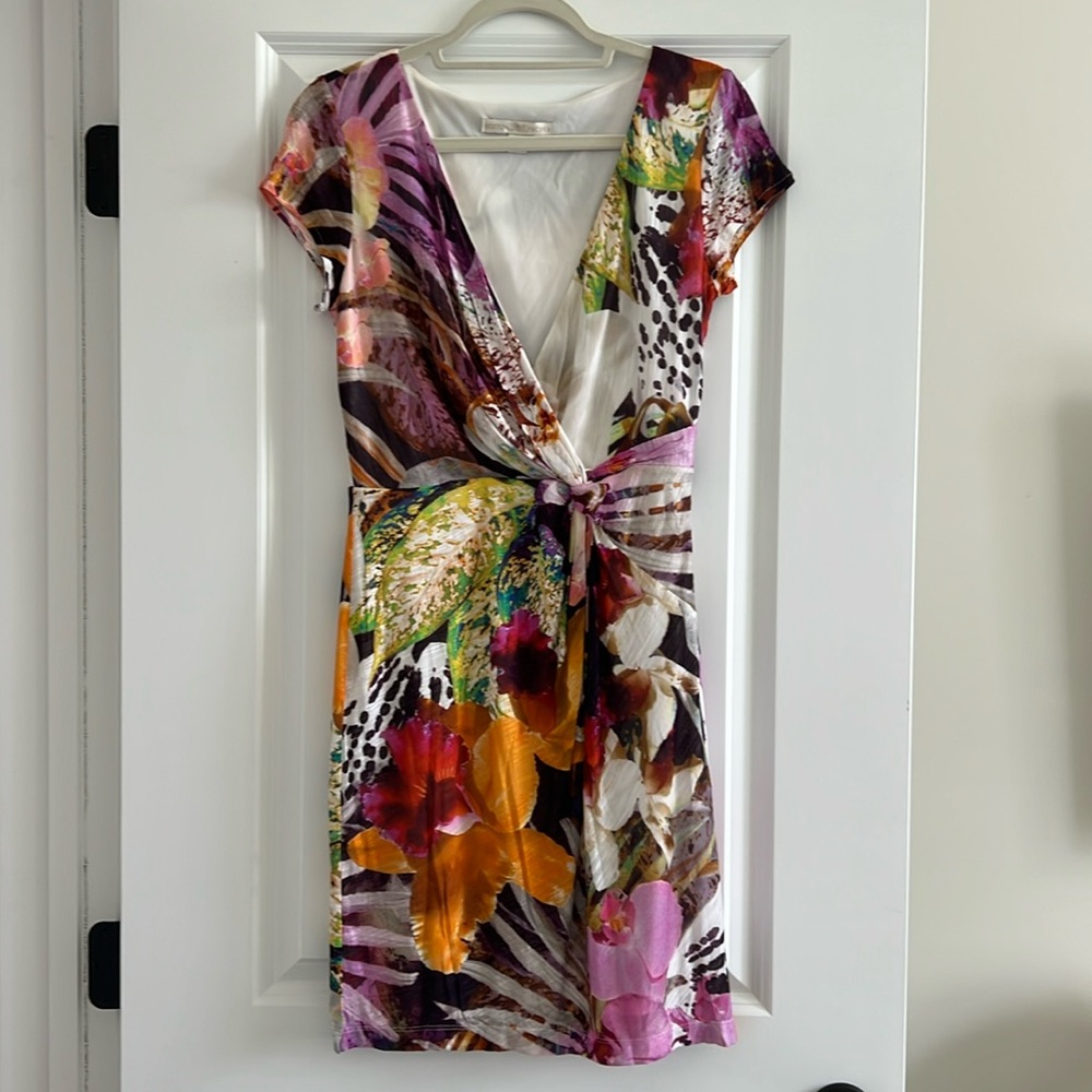 Boston Proper NWOT Surplice Tropical Sheath Dress Women’s Size 6- never worn.